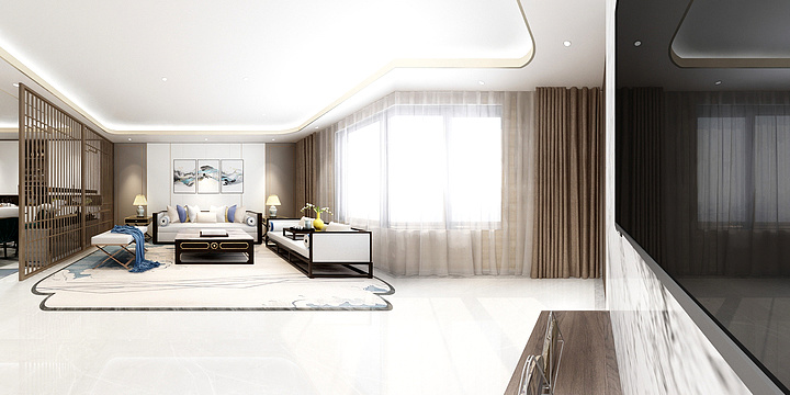 新疆启明星装饰科技有限公司-北屯别墅-新中式-装修设计方案