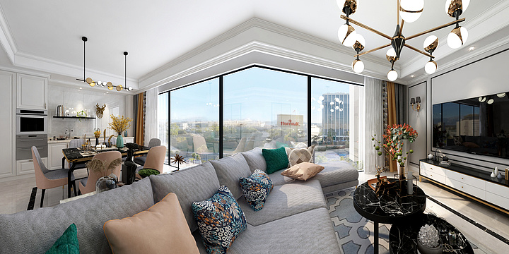 SC首席设计师-堂屿叠下现代美式-装修设计方案