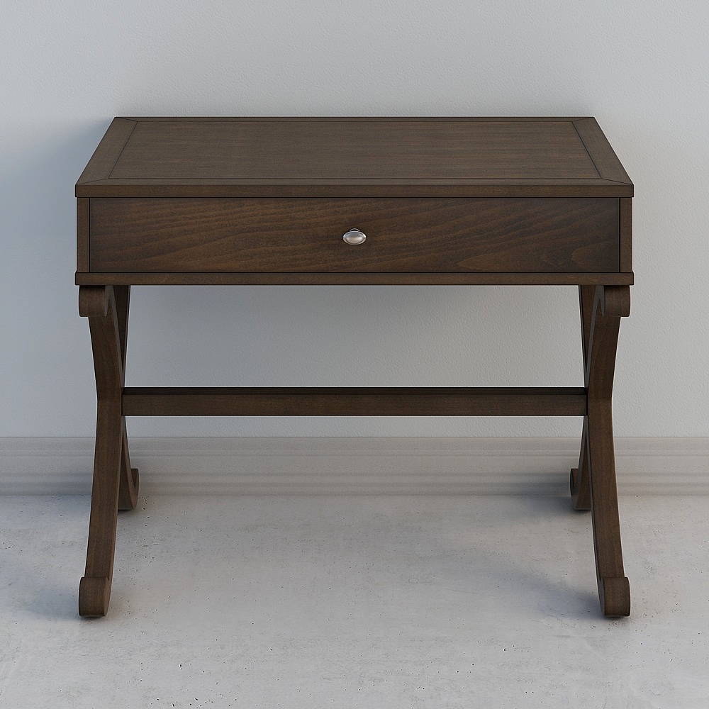 优梵艺术 纳帕Ⅱ/美式创意交叉腿边几方桌沙发茶几小户型376S-223D模型