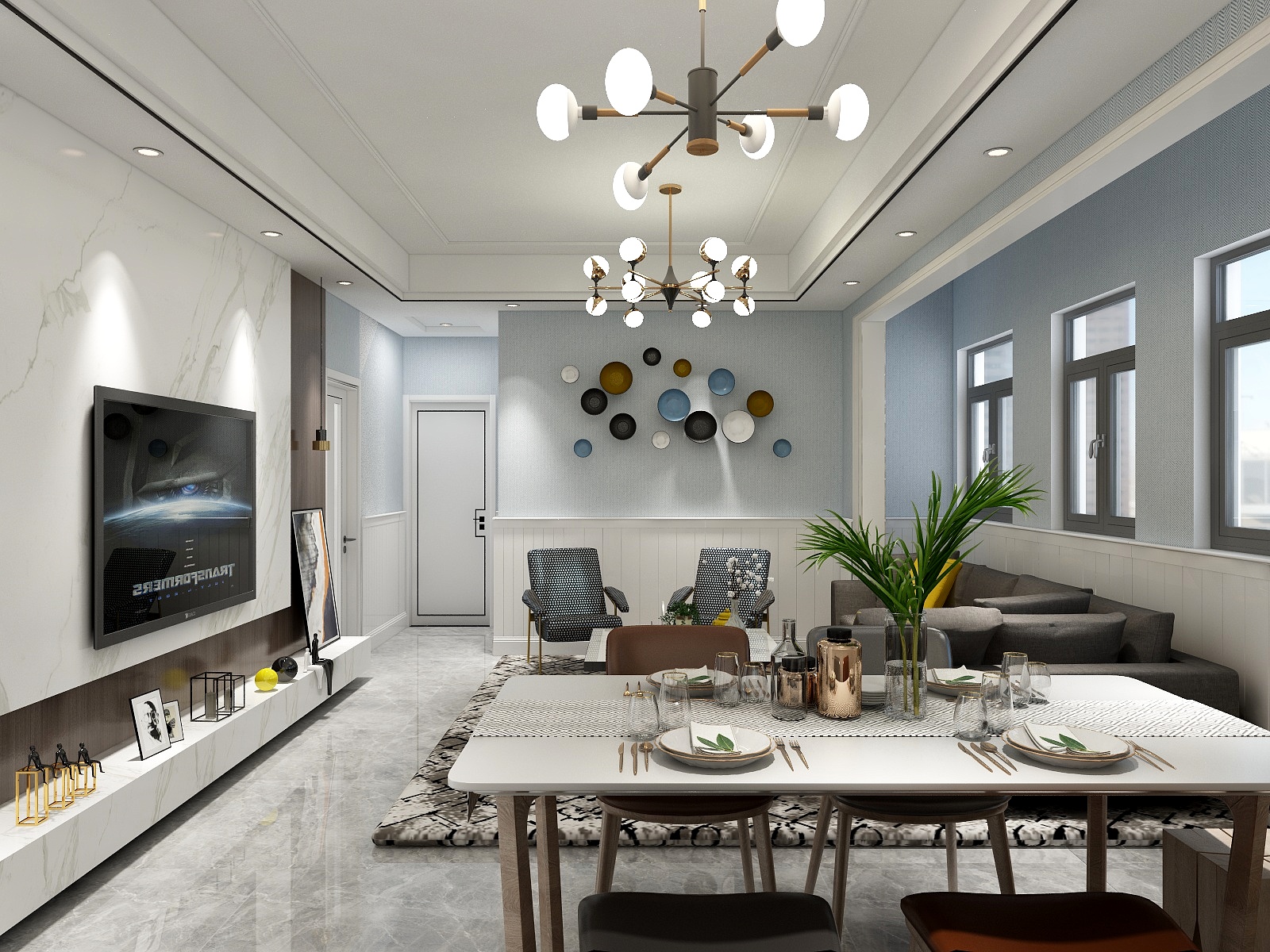 吴木贞-瑞和园89.50㎡B户型3室2厅1卫-装修设计方案