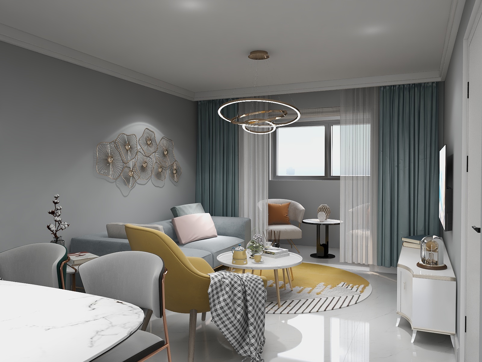 全案设计师7-汇景苑二区紫色-装修设计方案