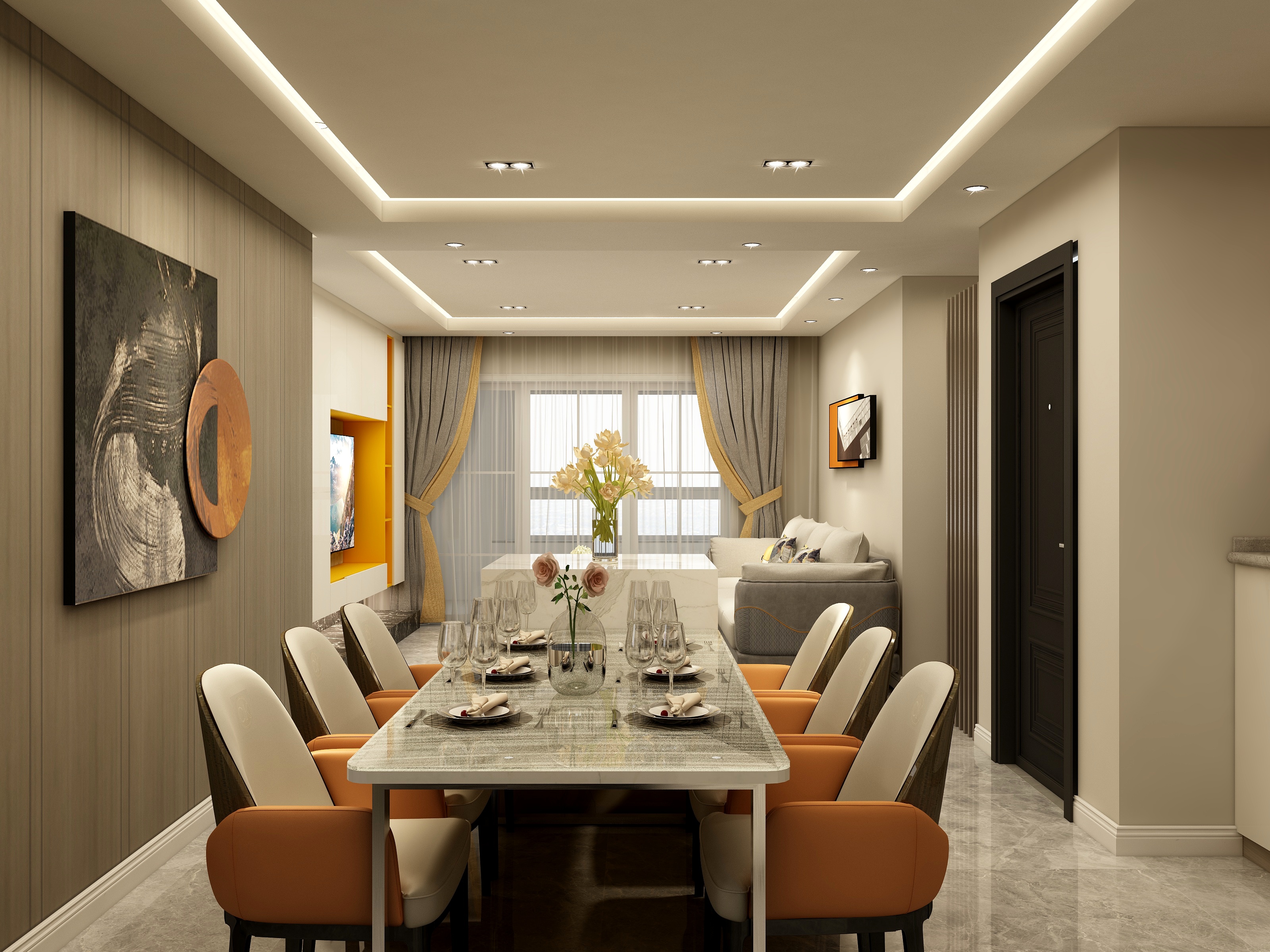 壹诺设计工作室-现代简约装修效果图