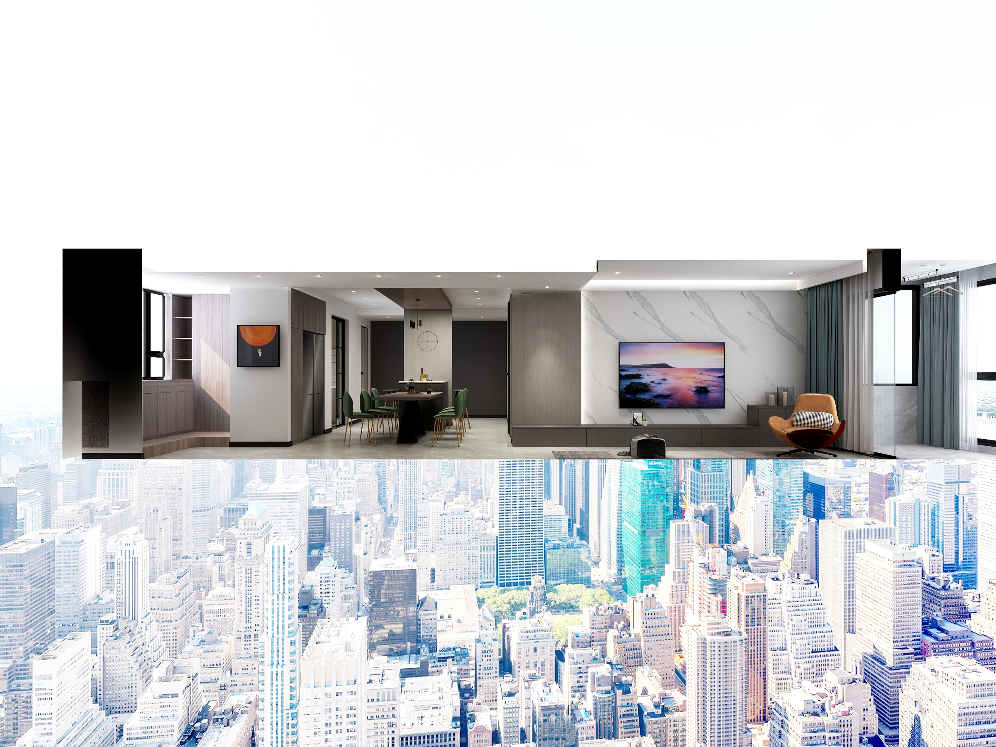 厘米空间设计CMSPACE-九洲花园25-501-装修设计方案