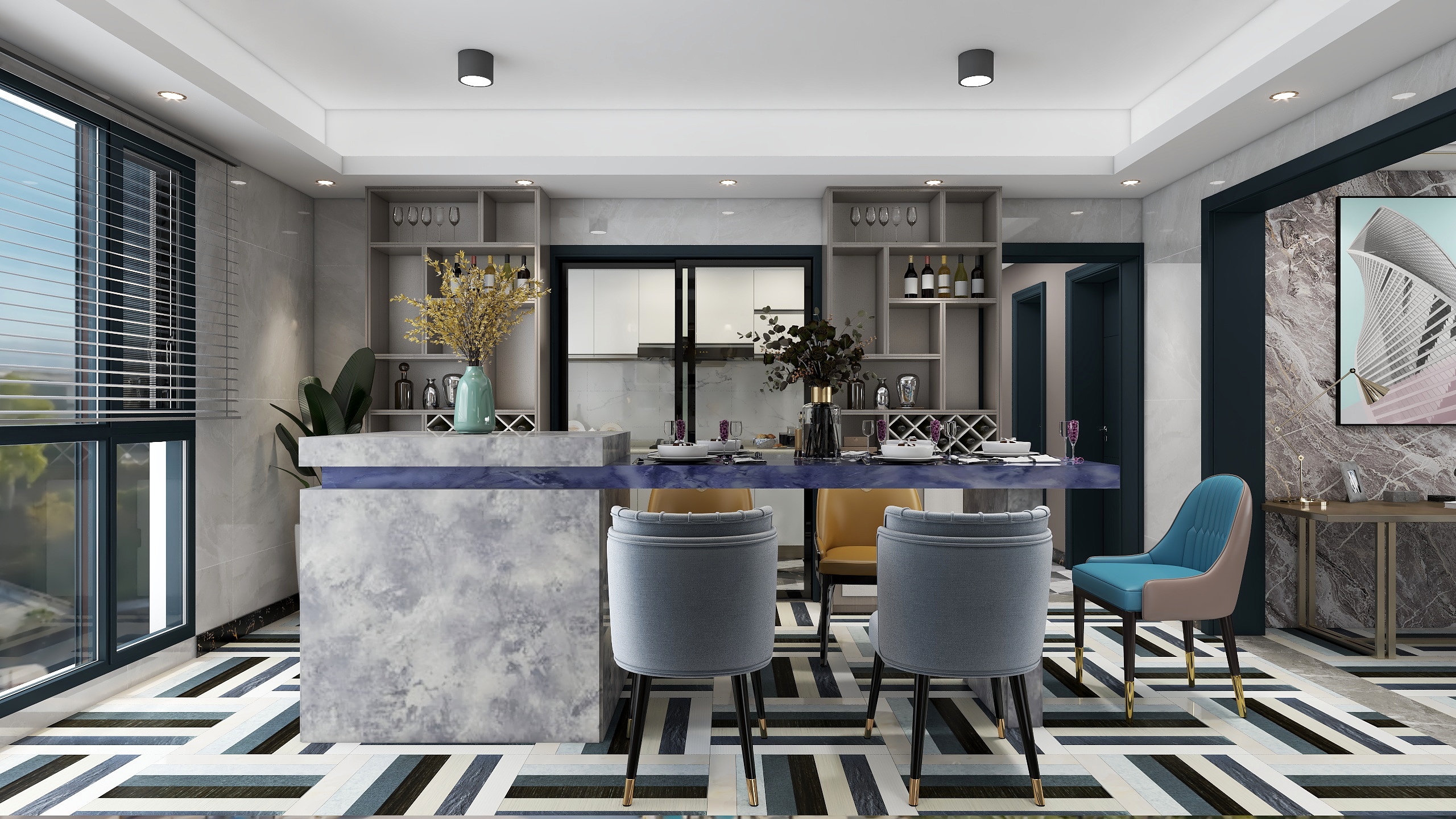 黎锦秀-四居室现代风格1装修效果图