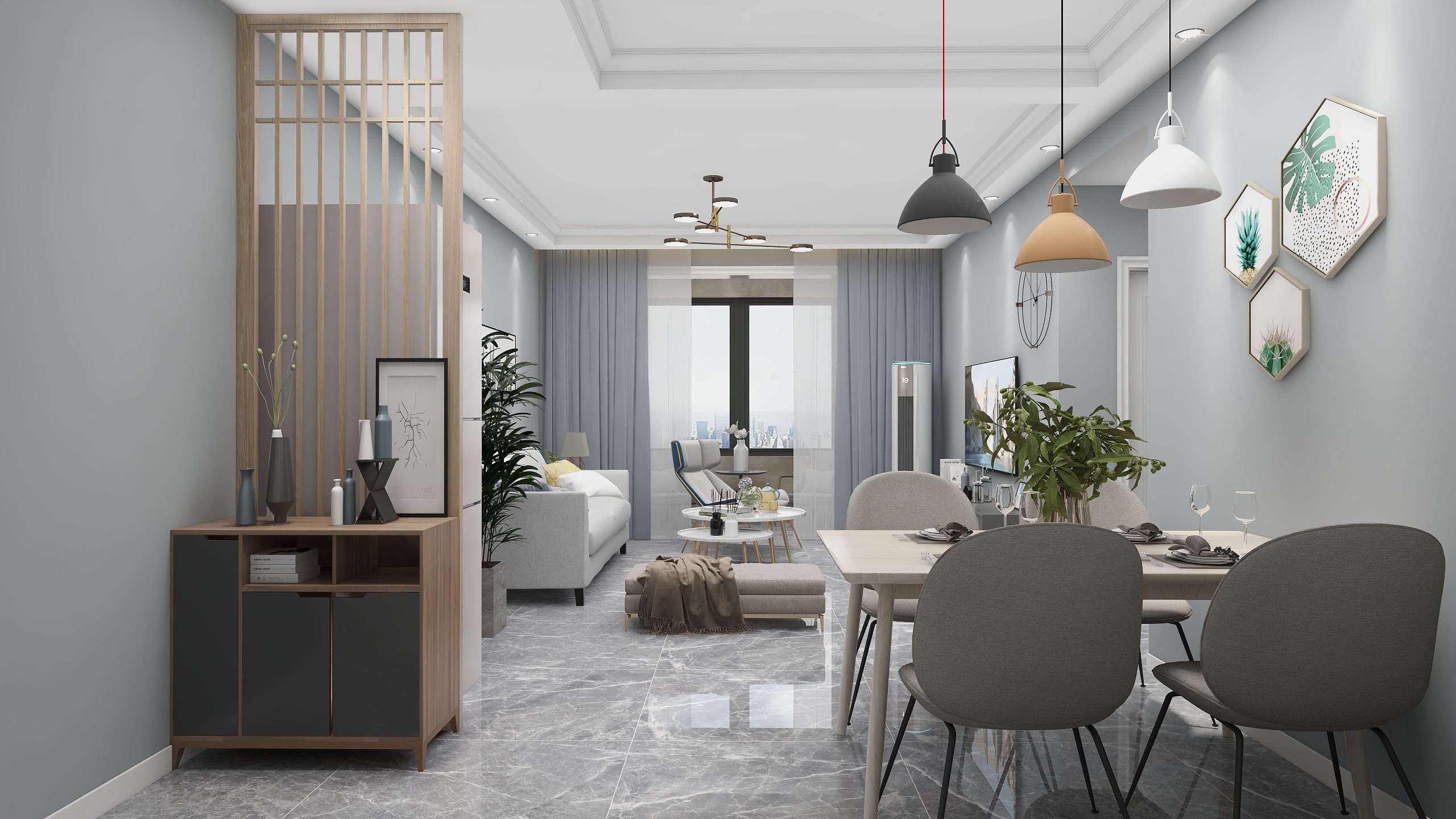 李鹏庆-80平北欧2居室-装修设计方案