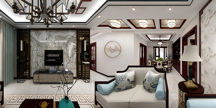 尹国菲-【新中式】中央公园-谢女士吉宅-装修设计方案