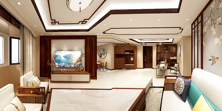 天津整装TATACASA01-水景花都（中式）-装修设计方案