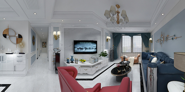 装修设计常工-普罗旺斯权先生720效果图-装修设计方案