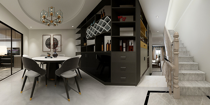 四川九介装饰-别墅，和贵馨城，吴女士-装修设计方案