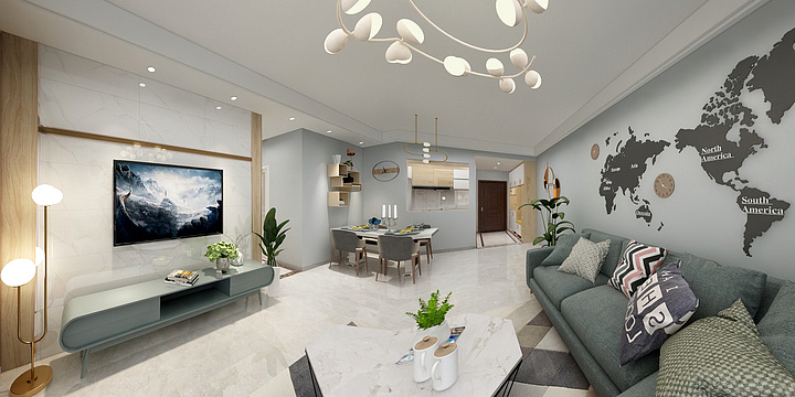 Maxki-金沙1号4座602雅居全景效果图何小姐方案-装修设计方案