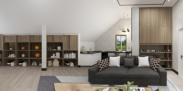 占某人-金融家耿哥（阁楼）-装修设计方案