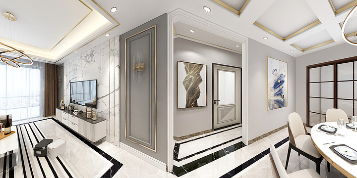 永叶空间设计-百胜春天-红姐豪宅-装修设计方案