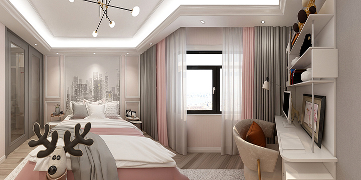 青墅空间设计-财信·铂悦府<清新中式>-装修设计方案