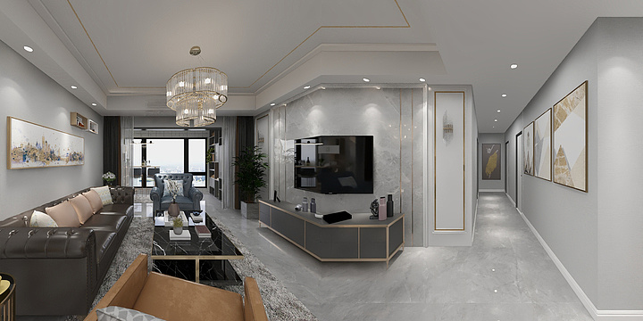 张优平-鸿城壹号院 轻奢-装修设计方案