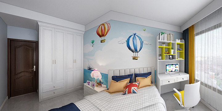 光芒潇乐-中央城22栋2301小孩房衣柜内部结构OK-装修设计方案