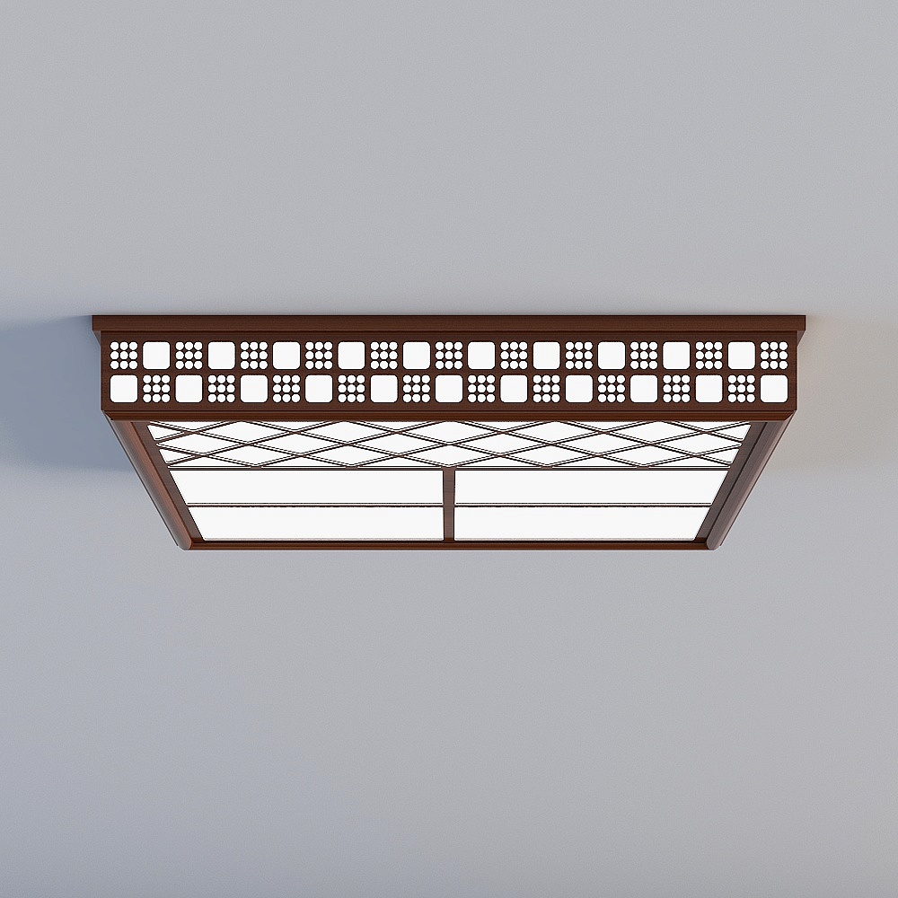 木纹-高边灯-布拉诺边3D模型
