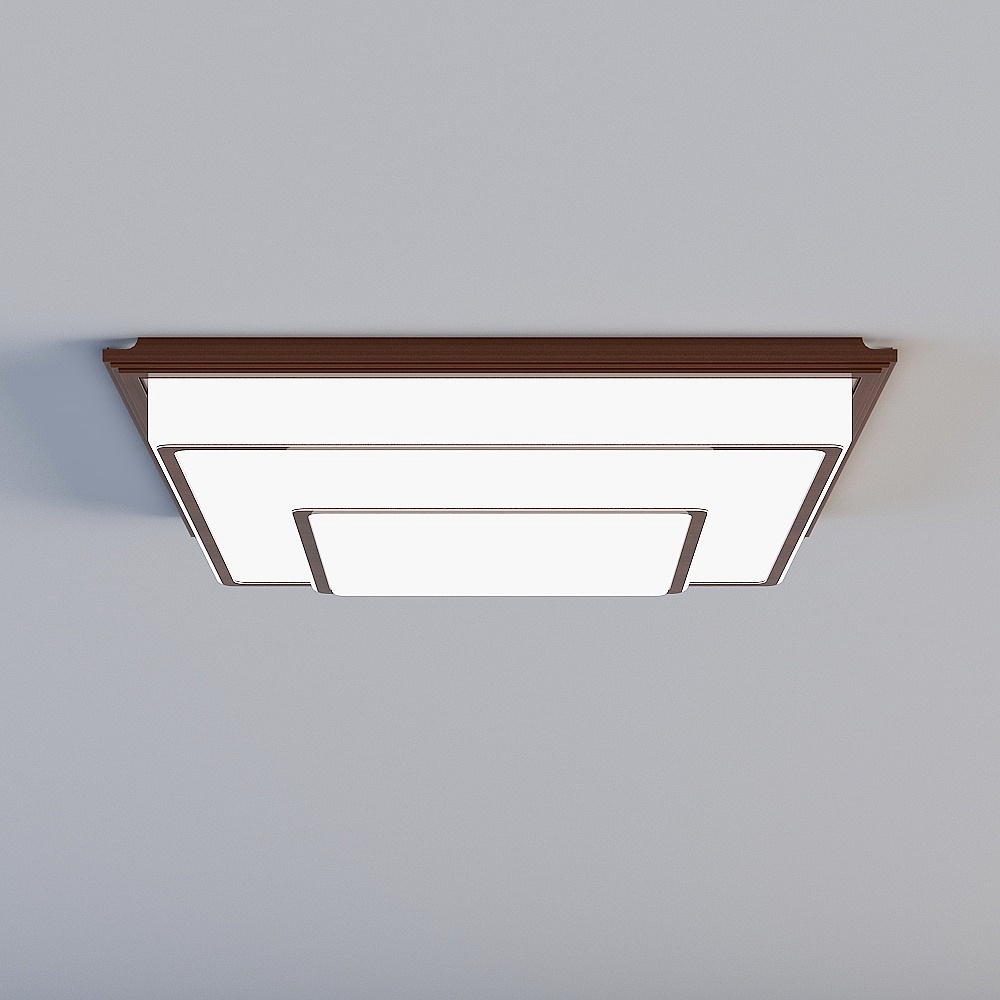 木纹c款艺术灯-中花3D模型