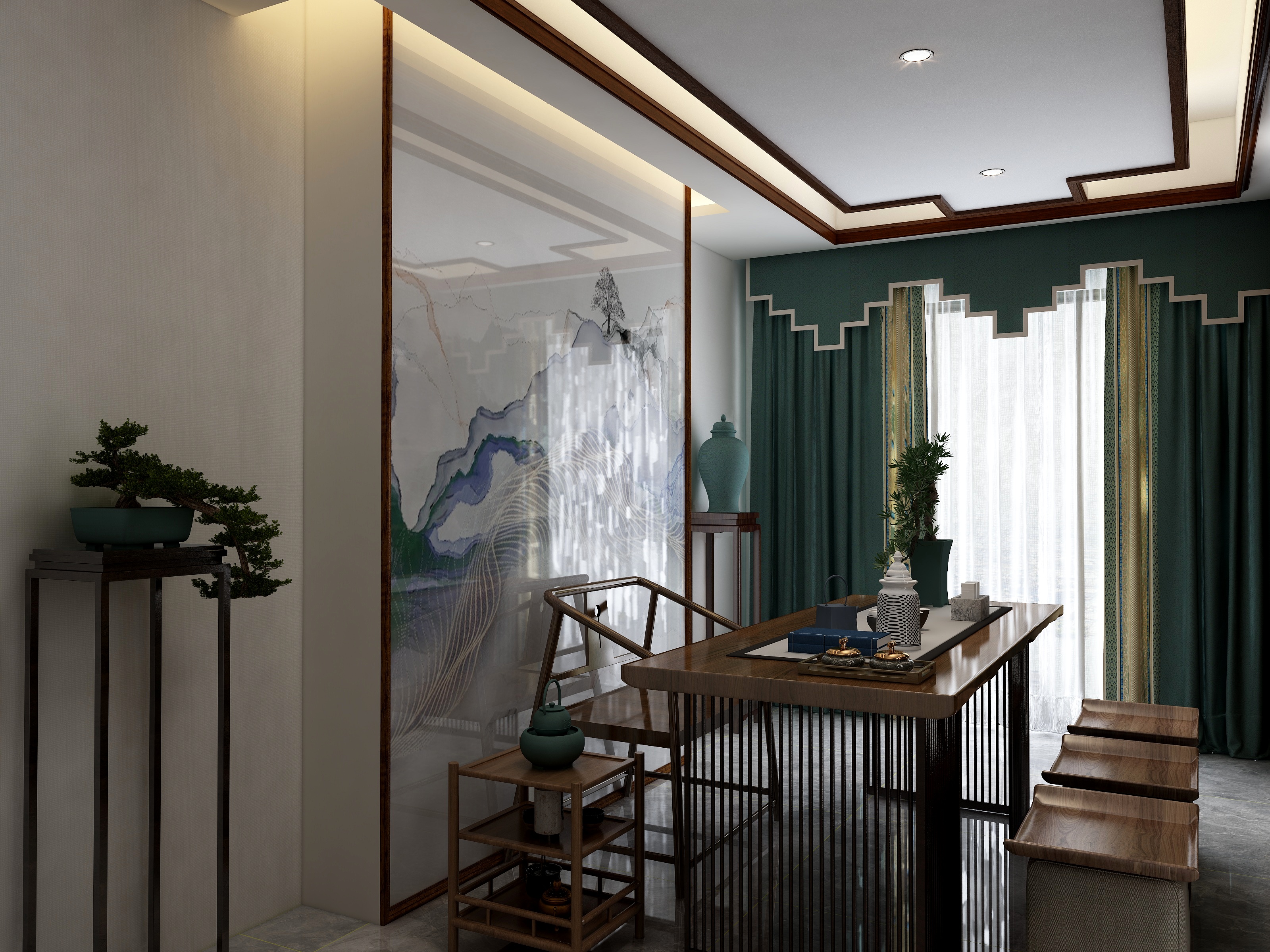 即时效果设计丨赵健军丨Jerry-别墅丨现代混搭装修效果图