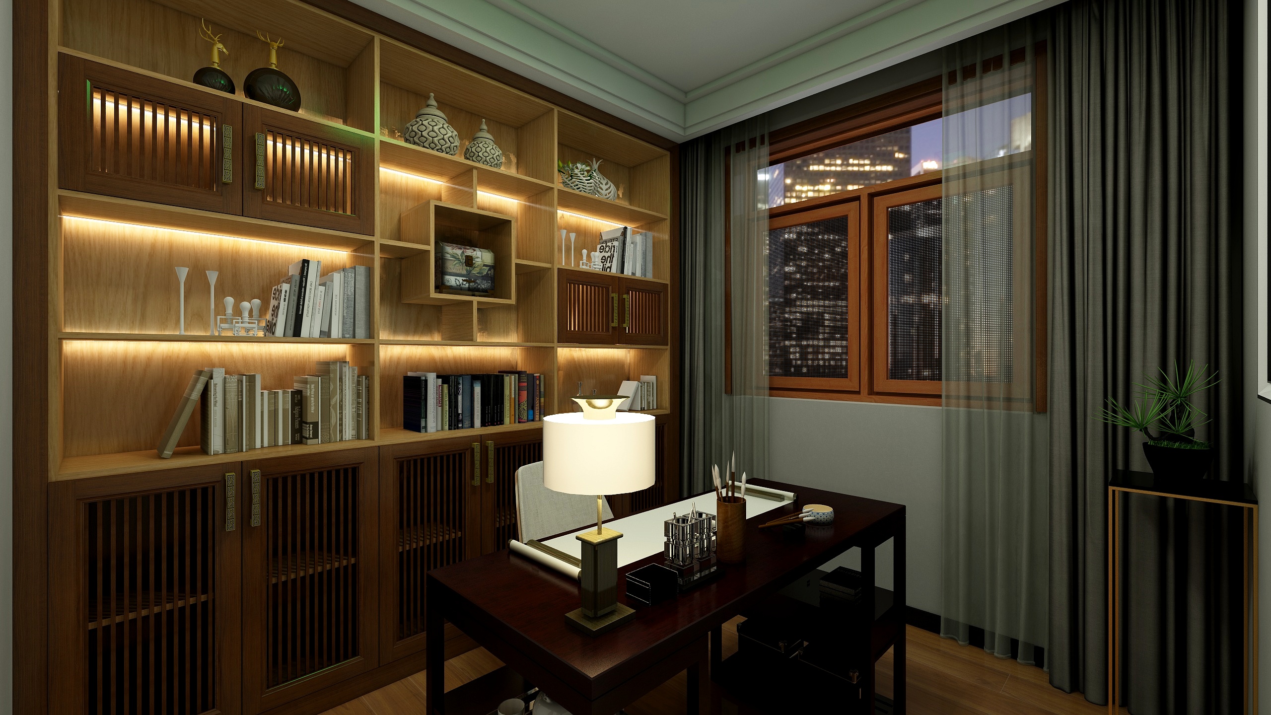 空间规划师徐振伟-新中式三居装修效果图