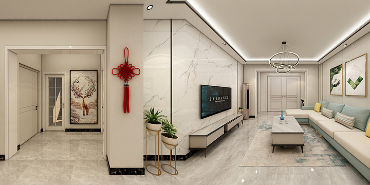 南阳下线-唐河-张阳-方案效果一（湾畔户型）-装修设计方案