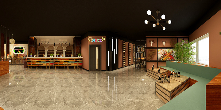 会画图的小欢喜-荣誉堡清吧-装修设计方案