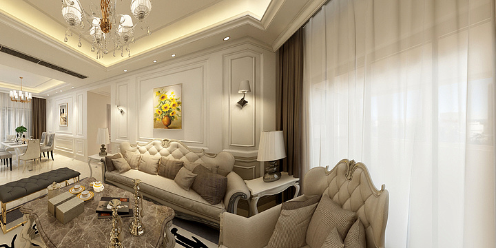 叶枼耶-金地时代艺境01户型-欧式-装修设计方案