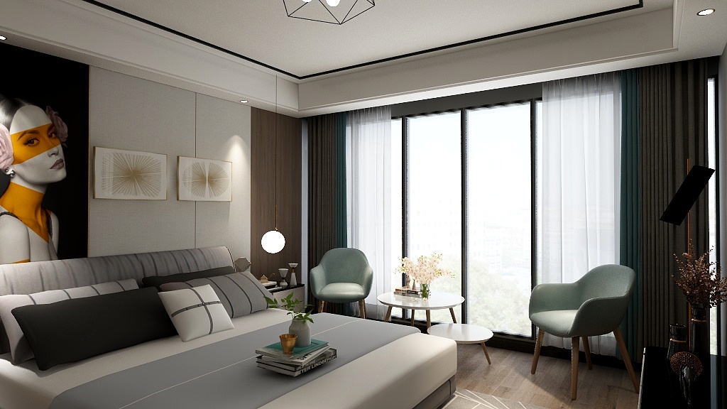 JHDesiging设计工作室-主卧室-装修设计方案