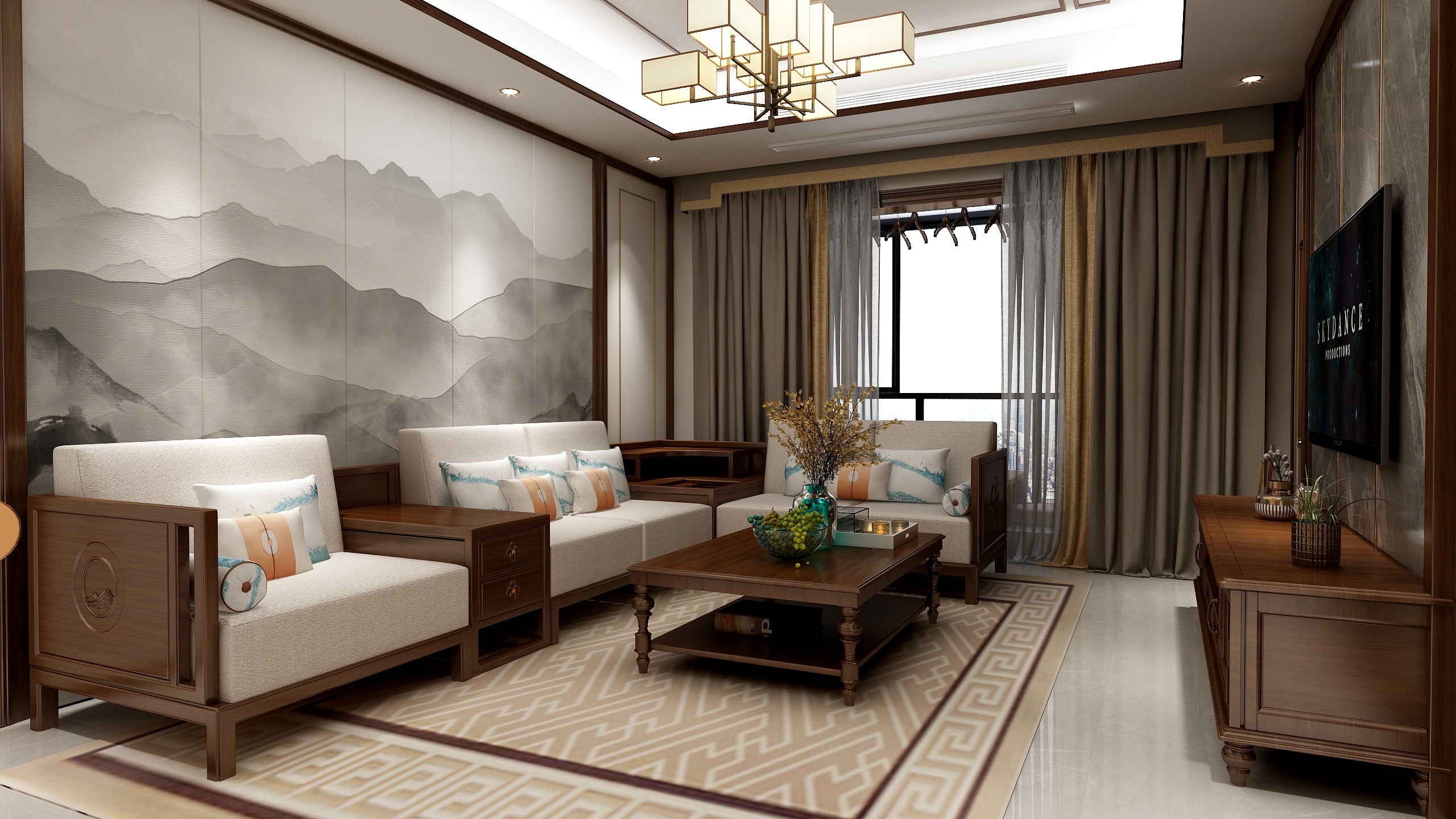 阿刁原创-三居室新中式-装修设计方案