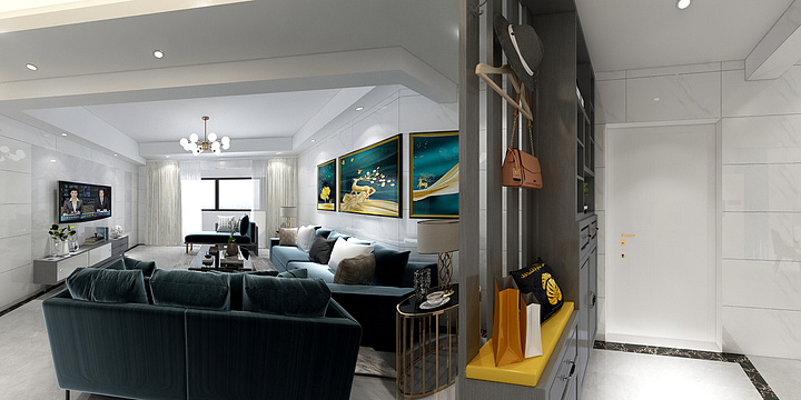 莆田拾光装饰有限公司-蒲板小区11#1203效果图-装修设计方案