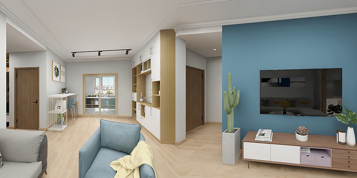 全案设计师雷悦-天朗蔚蓝东庭-3期-装修设计方案