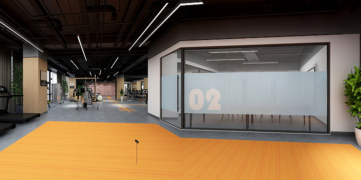 亲朋空间设计-泰隆银行-健身房-装修设计方案