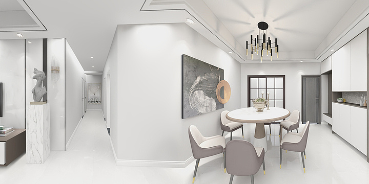 家装e站夹江站-中央公园丨雷先生丨现代黑白灰-装修设计方案