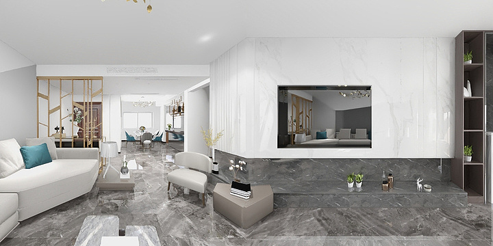 QinnLEe-中央檀府现代-装修设计方案