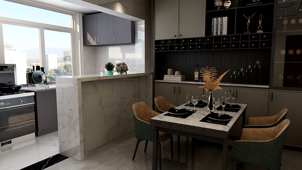 硪是唯一有傘仍淋濕的人-06.13望湖城桂香居效果图3最终-装修设计方案