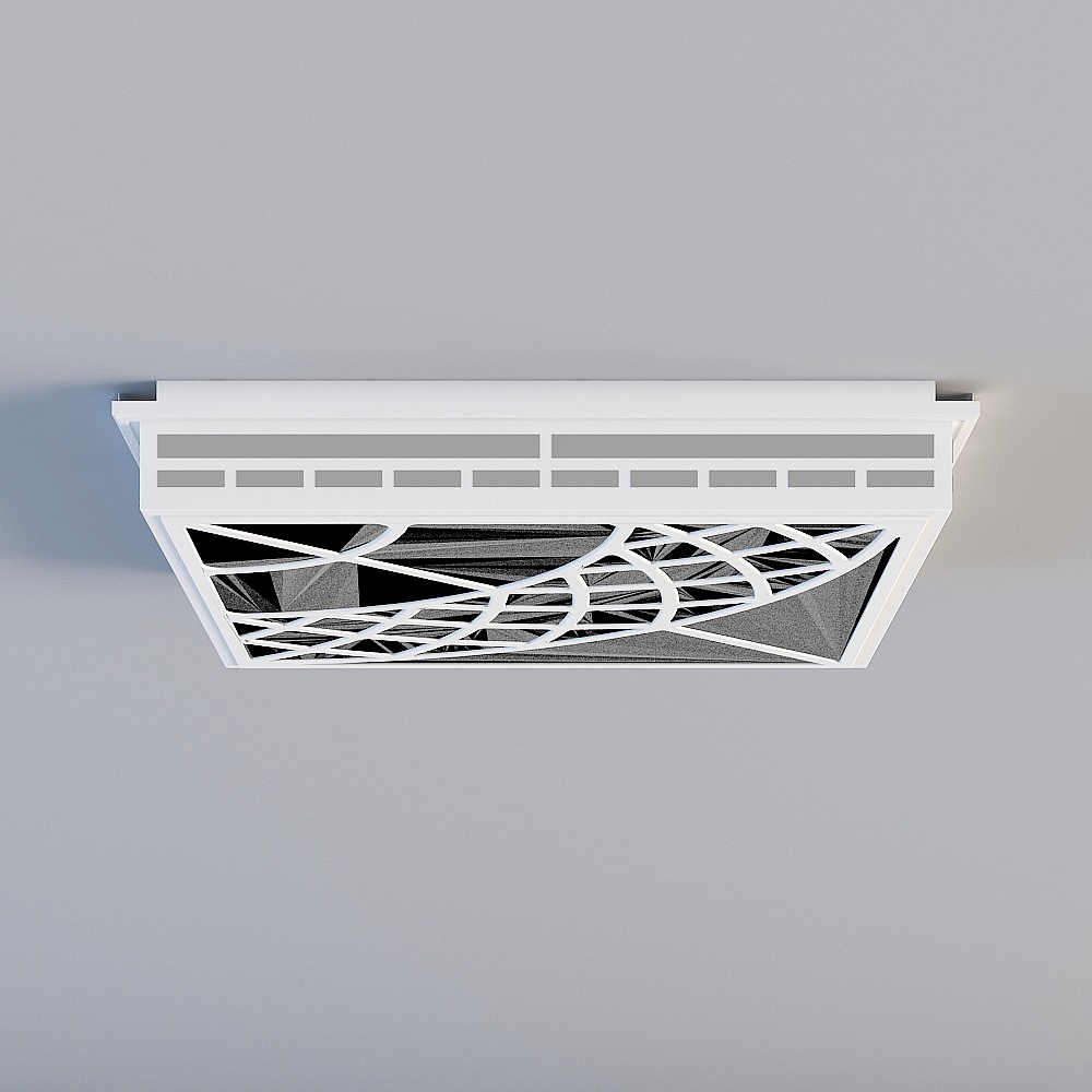 01-白色套灯--角3D模型