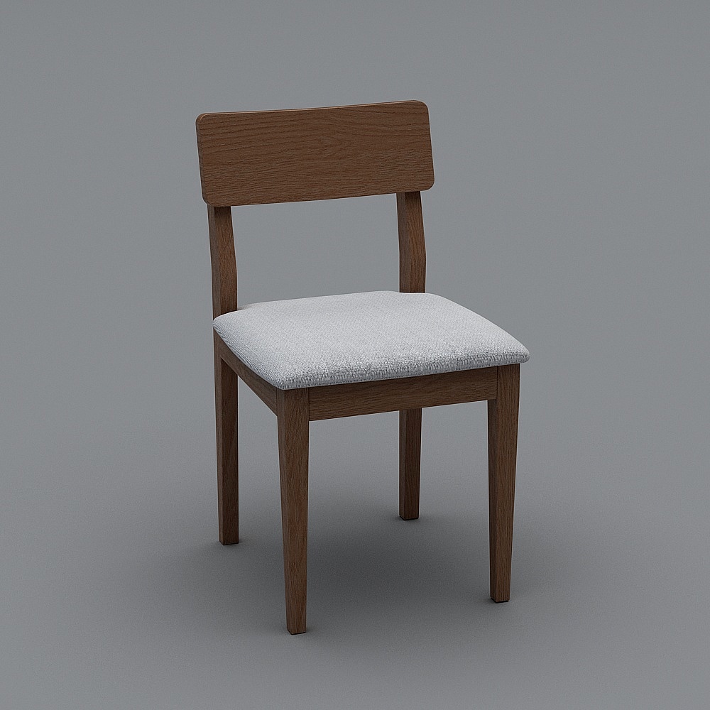 BEL-1-软包餐椅3D模型