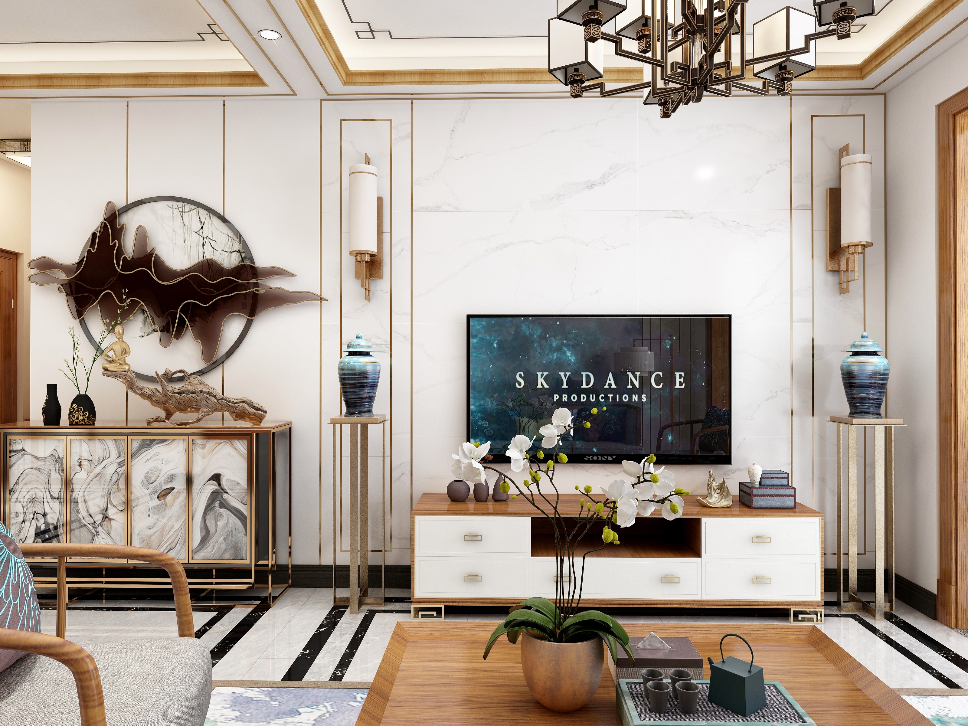 设计师周伟-名仕豪庭新中式-装修设计方案