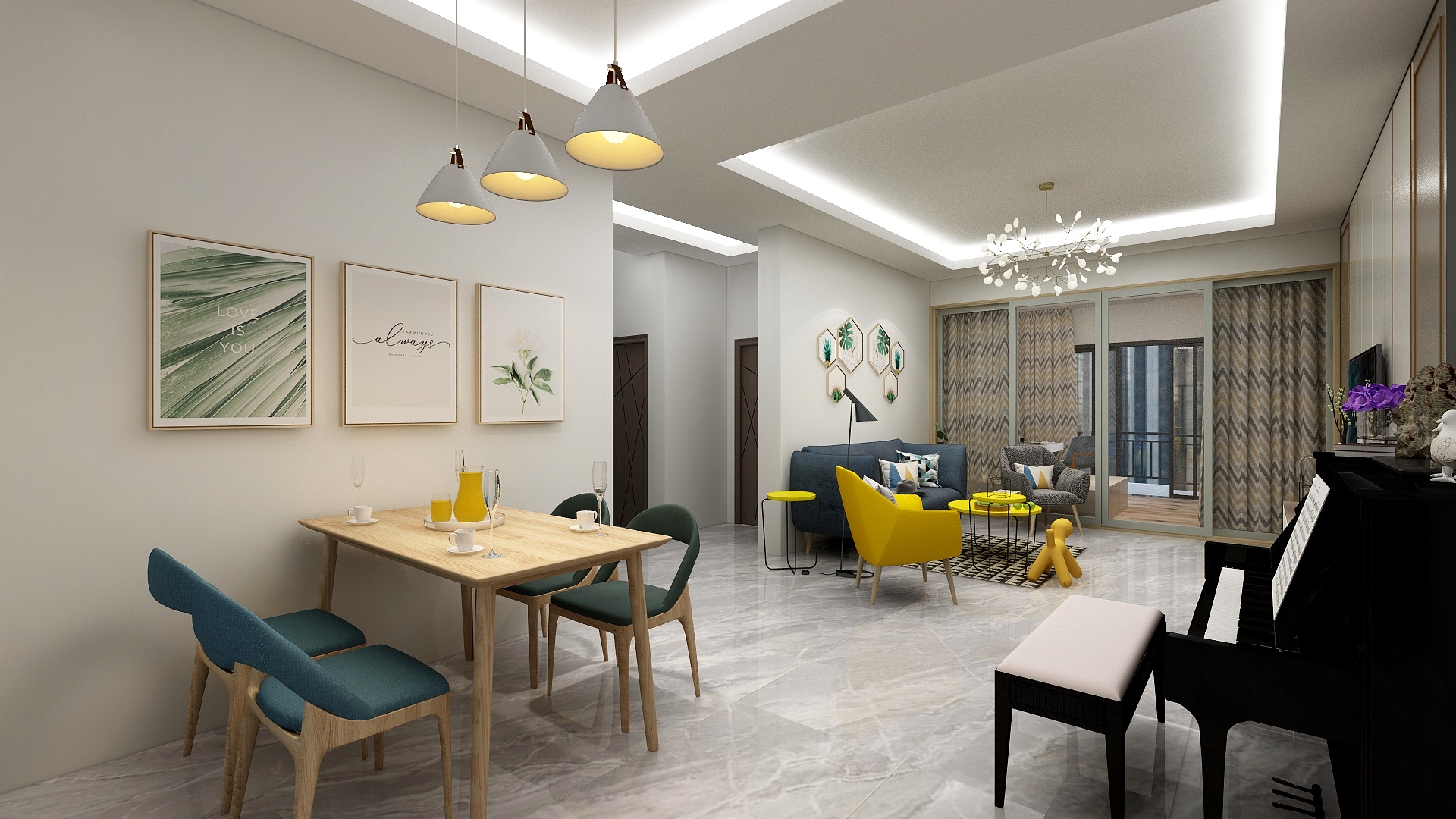 长尾豹卡卡-绿缘公寓118平米拆墙后-装修设计方案