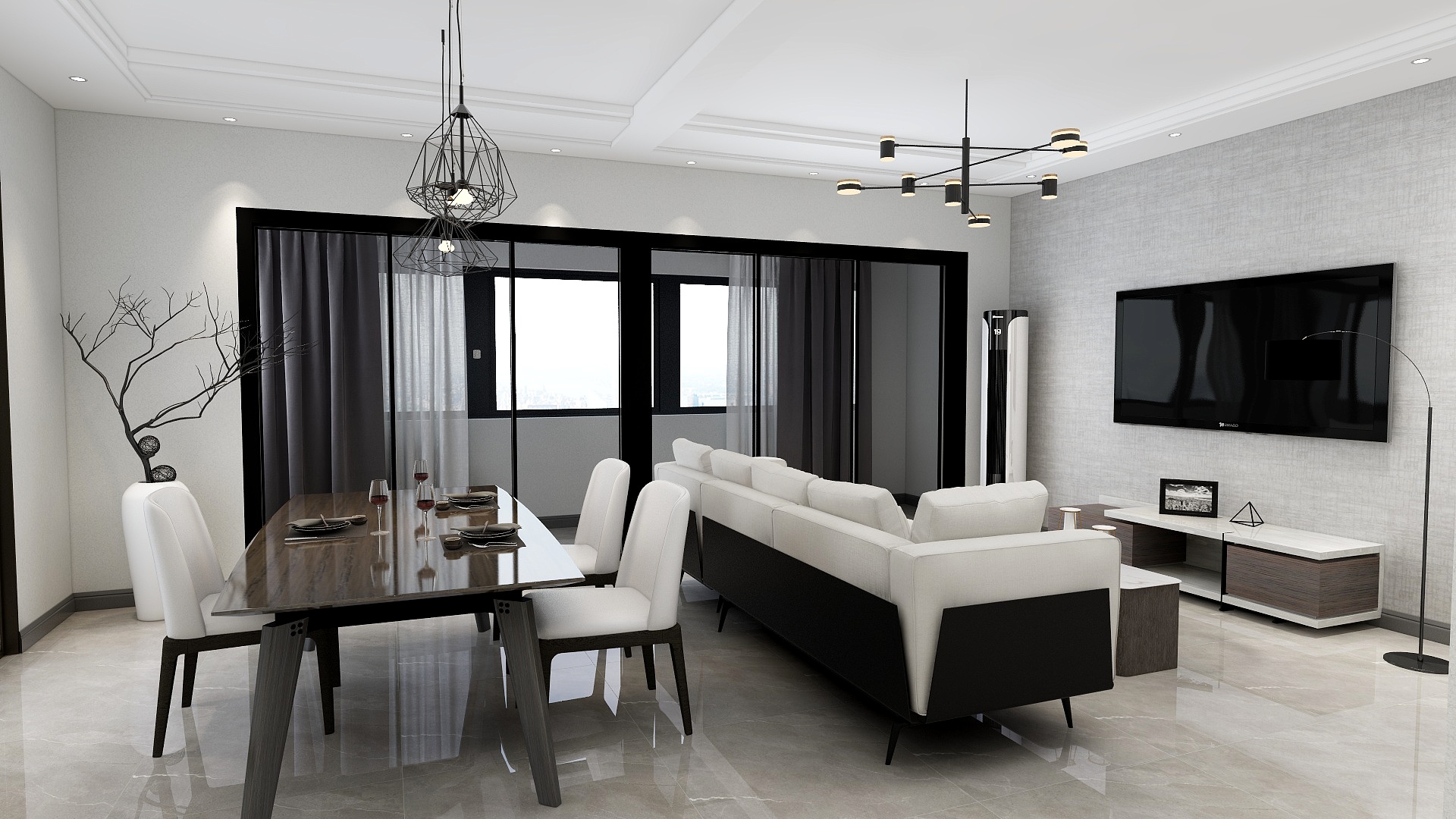 四个圈-现代极简-装修设计方案