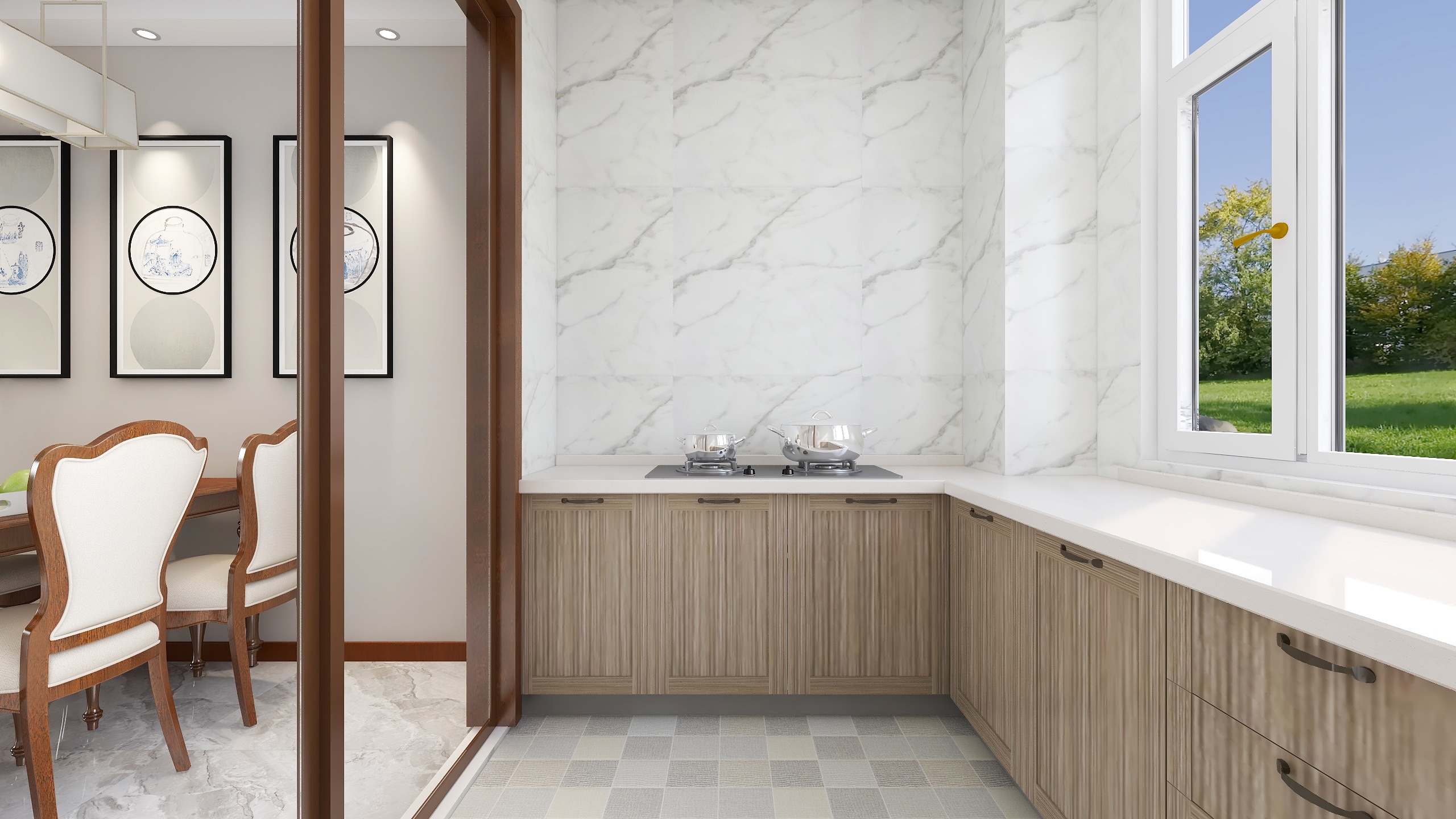 青木空设计-禅意古风装修效果图