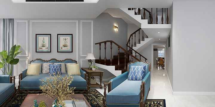 上海红蚂蚁金桥-佳林路82弄76号-美式-装修设计方案