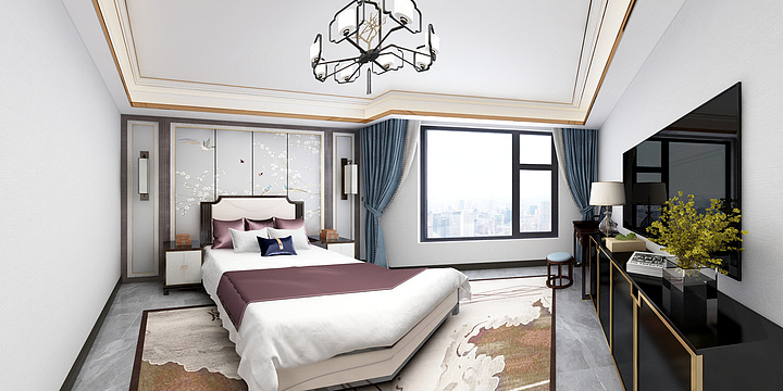 RN设计-华润悦府243新中式-装修设计方案