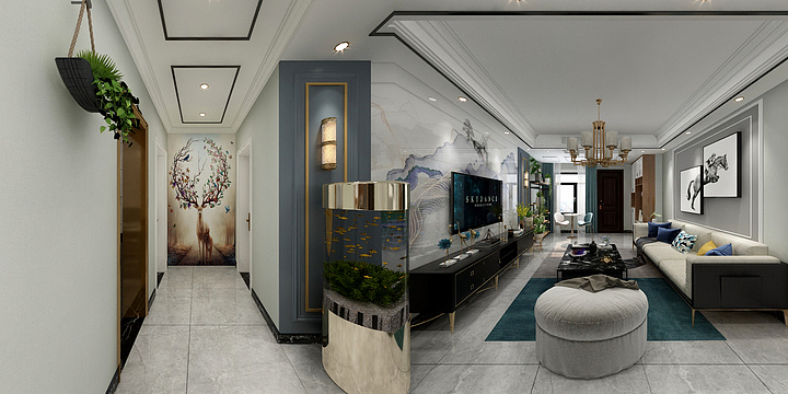 尚品宜家-松哥桂花园墙-装修设计方案