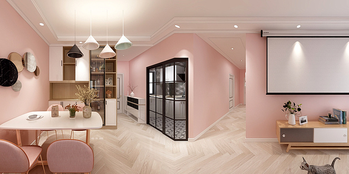 李涛-德信海德公园83.00㎡A2’3室2厅1卫1厨-装修设计方案