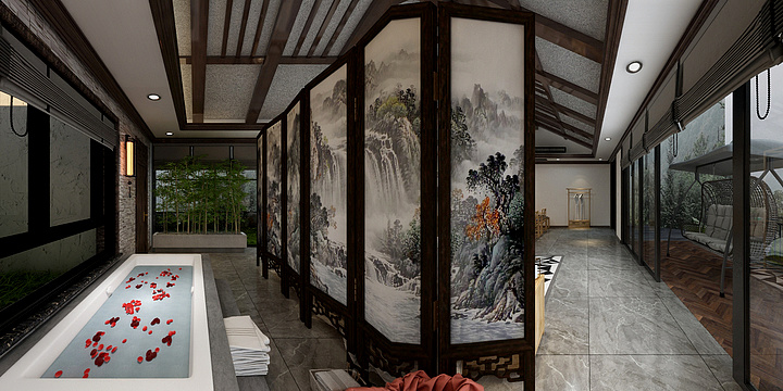 北风设计-幽隐山居-装修设计方案