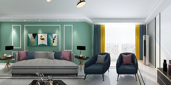 鹿Demons-半山华府2号户型-装修设计方案