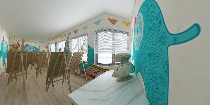 梦-原始结构图（少儿教育）-装修设计方案