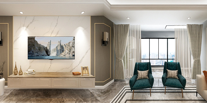 鲸栀空间設計-紫金公馆2号楼103-装修设计方案