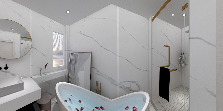 斐凡瓷砖-瓷砖范围主卫-装修设计方案