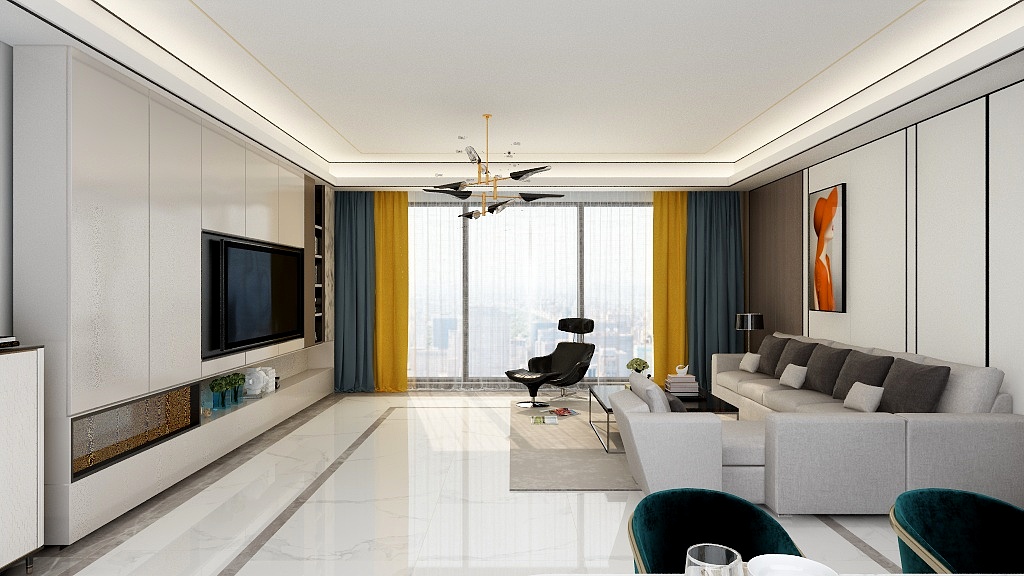 JHDesiging设计工作室-轻奢客餐厅-装修设计方案